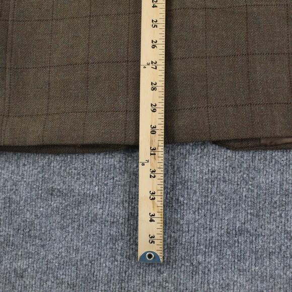 Polo University Club Ralph Lauren Blazer Men 40R Wool Windowpane Check Tweed - Picture 10 of 13